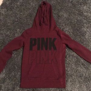 Maroon PINK cowl neck sweatshirt! Worn once!